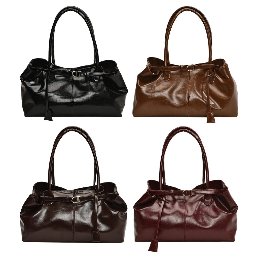 

PU Leather Hobo Handbag Retro Top Handle Bag Fashion Work Bags Large Satchel Bag for Women Work Shopping Travel