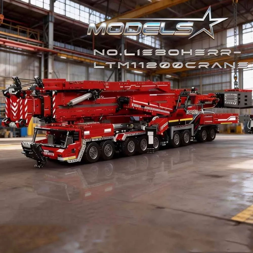 

Конструктор MOC 17008: Технический кран Liebherr LTM 11200 с управлением через приложение, набор строительных блоков, инженерная техника для мальчиков, развивающая игрушка-головоломка