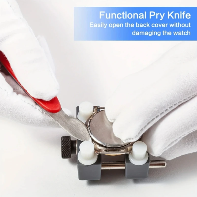 Watch Case Back Opener Tool Watch Back Cover Pry Knife Portable Hand Tool for Watch Battery Replacement Watch Repair Maintenance