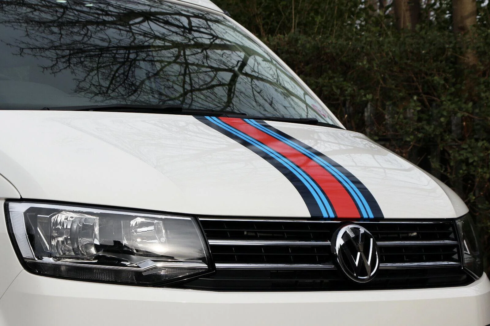 For MARTINI Bonnet STRIPE sticker ideal for campervan Van Transporter T4, T5 , T6
