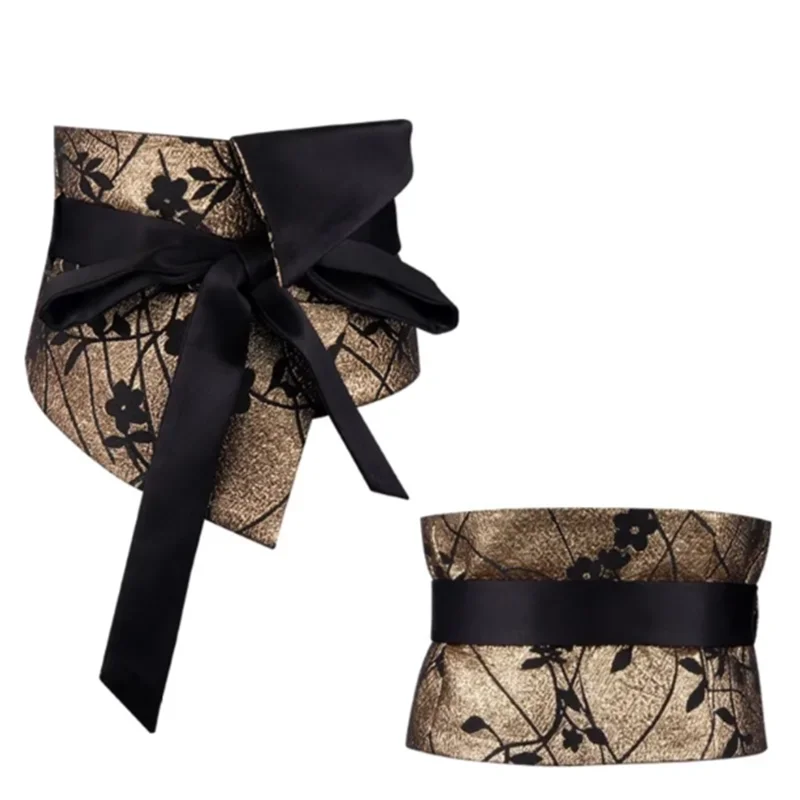 اكسسوارات خمر السيدات حزام الخصر ختم العرقية نمط القوس حزام الخصر الراقية الإحساس قميص أبلى مثلث وشاح #6