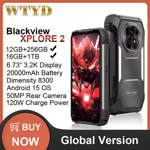 Blackview Blackview XPLORE 2 Rugged Phone 12GB+1TB 6.73” 3.2K AMOLED Display Dimensity 8300 Android 15 20000mAh 120W NFC 5G Smartphone Buying Guide — Spezifikationen & bester Preis 2026