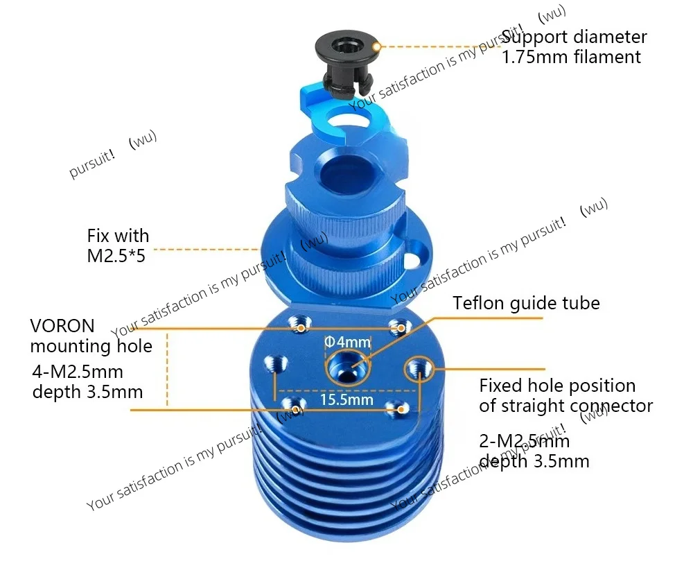For Creality Ender 3/Ender 3 PRO/Ender 3 V2/CR10/VORON 2.4/Prusa Hi-End Extruder J-head V6 Hot End Upgrade