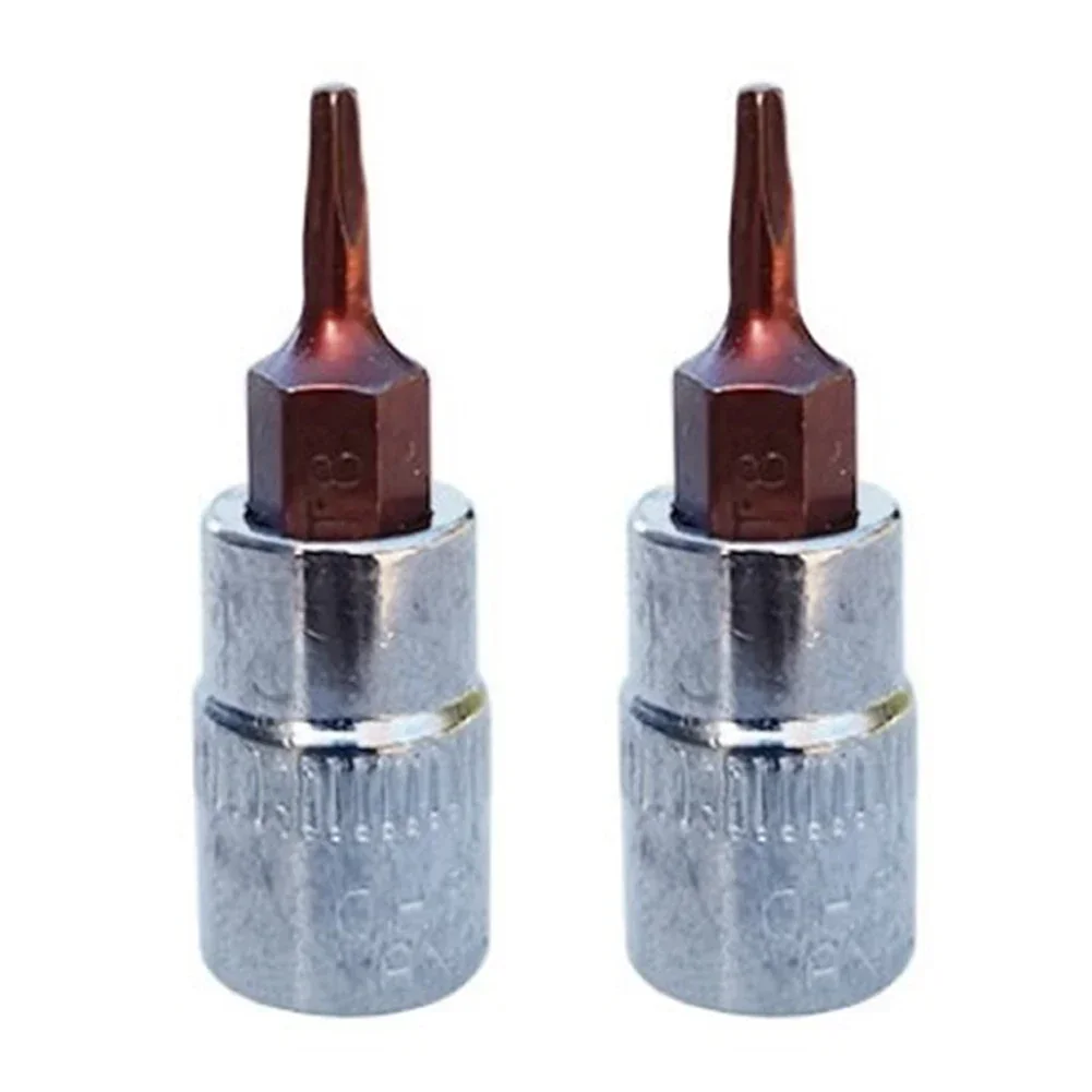 2pcs Torx Screwdriver Bit 1/4 Inch Drive Socket Ratchet Socket Wrench Adapter Hand Tools T8 T10 T15 T20 T25 T27 T30 T40