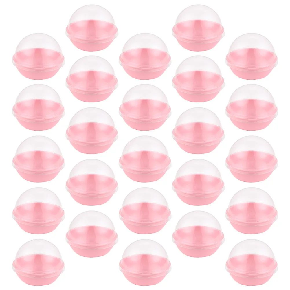 100Pcs Moon Cake Packaging Boxes Transparent Dome Lid Mini Cupcake Containers Bakery Dessert Storage Food Protective Box