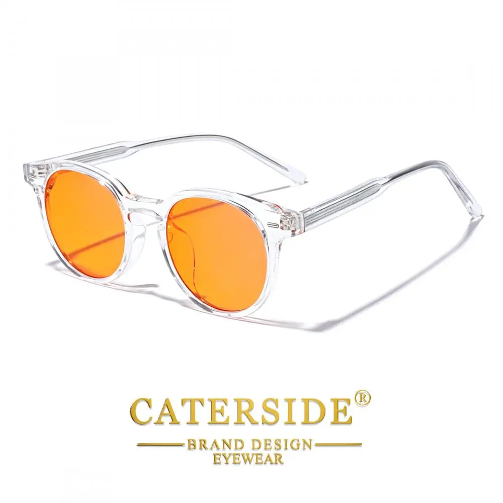 CATERSIDE Herren-Gaming-Brille, Tr-90, runder Rahmen, 99 % Anti-Blaulicht-Brille, Ar, antireflektierende Folie, Damen-Schutzbrille – Detail 8