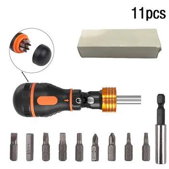 Mini multifunkční ráčnový šroubovák s magnetickou sadou nářadí, neviditelný úložný prostor pro dávkovací hlavici 6 nejlepší prodej sada ráčen s nacvakávacím nářadím - №3