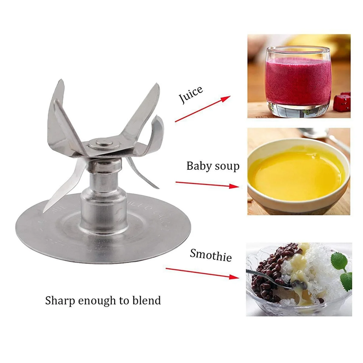 Blender Blade for Ice Juicer Blade Mixing Knife 6 Leaf