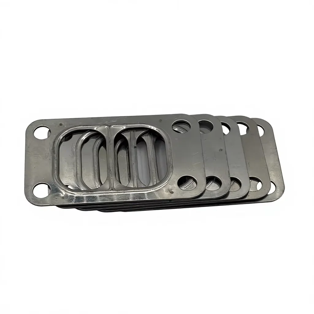 5pcs Stainless Steel Multi Layers 3 Layer T3 Turbo Turbine Inlet Divided Gasket For 4 Bolt Flange