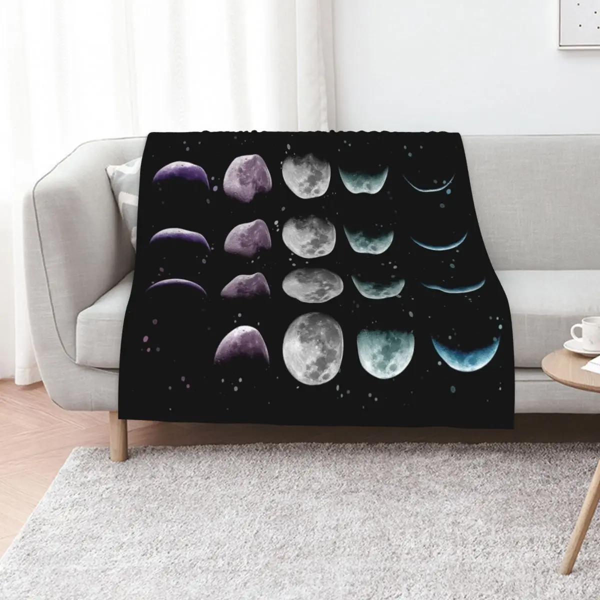 Moon Phase Throw Blanket Retros Luxury St For Sofa Thin Giant Sofa Kid'S Decorative Sofas Blankets