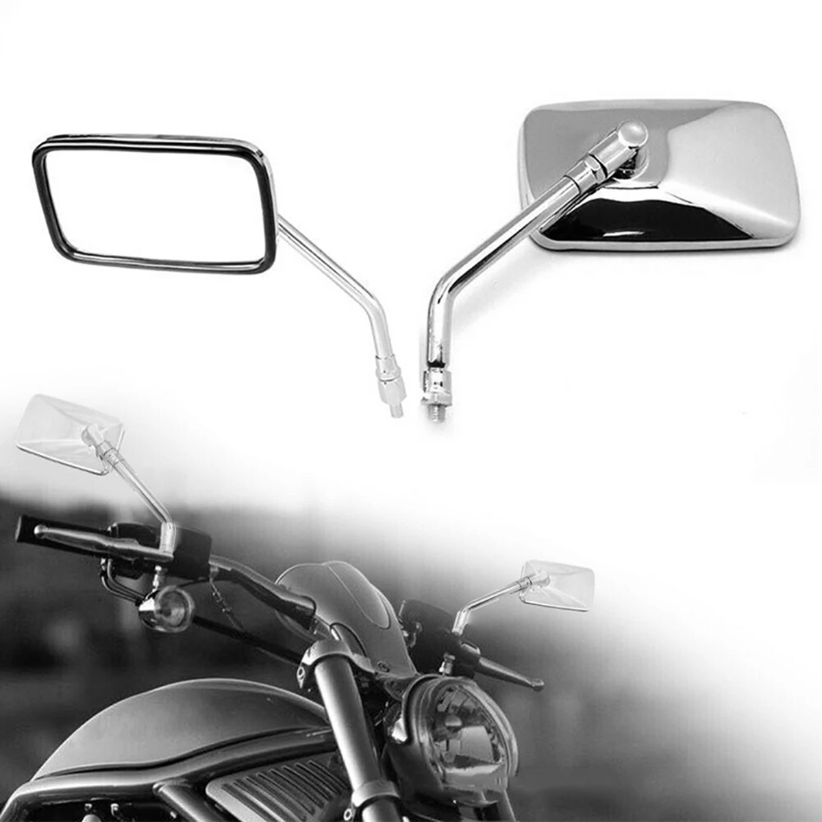 

Motorcycle Modified Square Rearview Mirror Rear View Fit For Honda Shadow VT VT1100 VT750 VT600 VF750 Magna 750