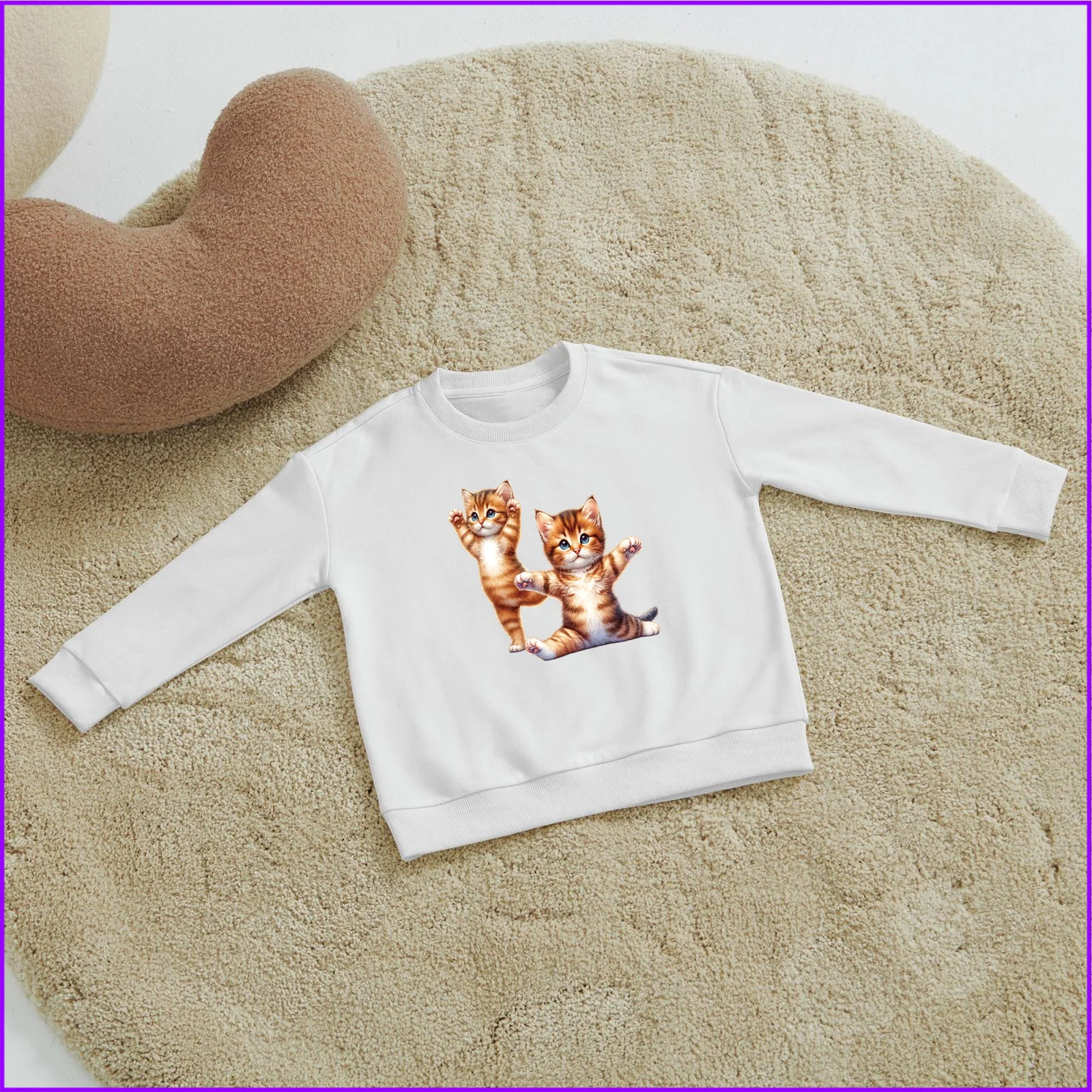 Playful Ginge Kittens Valentine'S Day Yoga Sja416 Kids Boys Girls Hoodies Sweatshirts Children'S Baby Clothes Hoodies Clothing