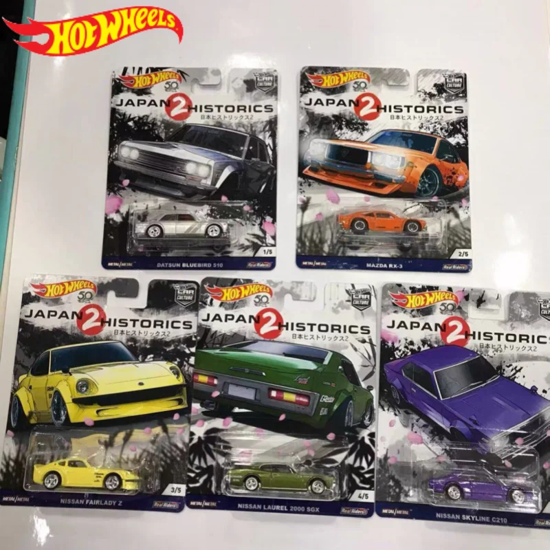 Hot Wheels 1 64 Die Cast Model Cars 2017 Premium Car Culture Japan Historics 2 Nissan Mazda Datsun New Unopened Collectible