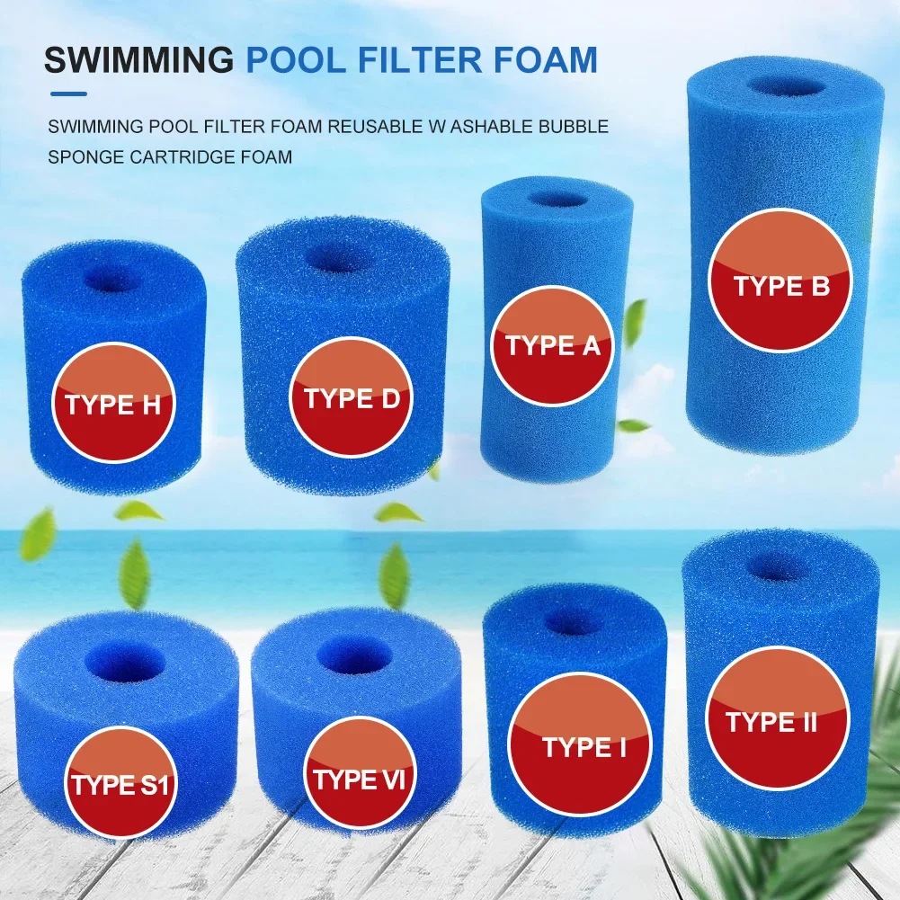 

Foam Filter Sponge for Intex Type A, Reusable Washable Swimming Pool, Aquarium Filter Accessories, 1Pc