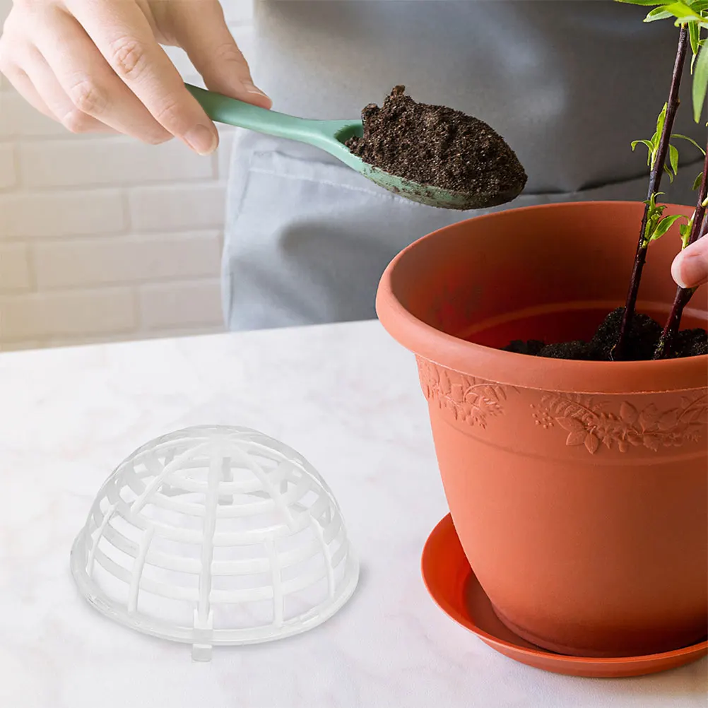 

10 Pcs Fern Planting Cover Staghorn Plastic Cap Fitting Suspension Plants Replacement Floral Soil Protective Breathing Planter