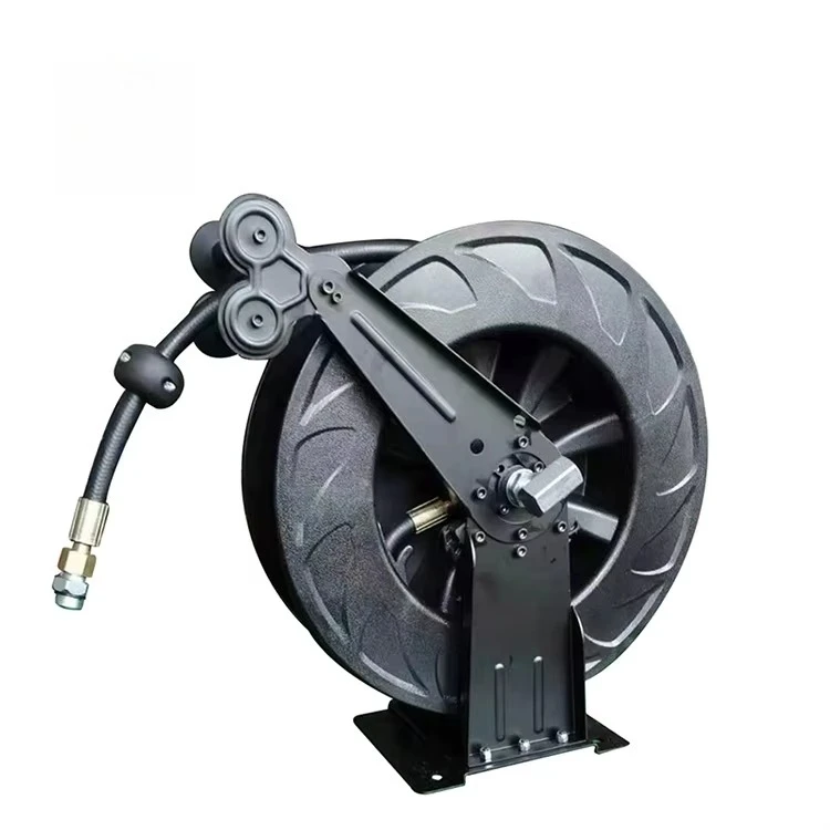 Portable High Pressure Oil Grease Heavy Duty Retractable Spring Driven Automatic Hose Reel
