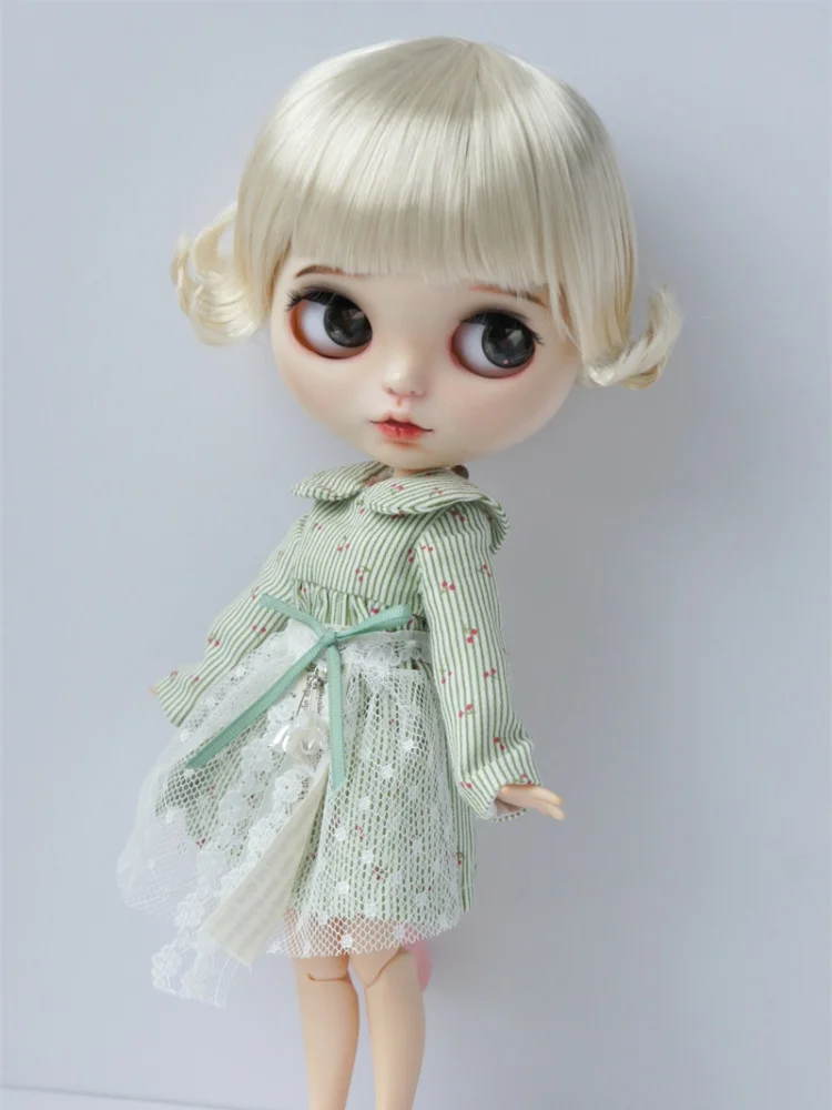 1/6 1/4 1/3 DOD QBaby 블라이스 인형 헤어 JD831 풀 사이즈 BOBO 숏 플리핑 합성 모헤어 BJD 가발 인형 액세서리