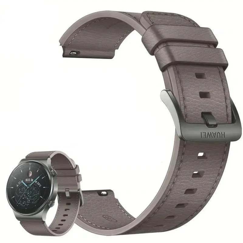 Huawei-オリジナルのレザーウォッチバンド,ユニバーサルレザーストラップgt3 46mm gt2 pro/gt 2e/gt2 46mm/gt3 pro gtランナー22mm