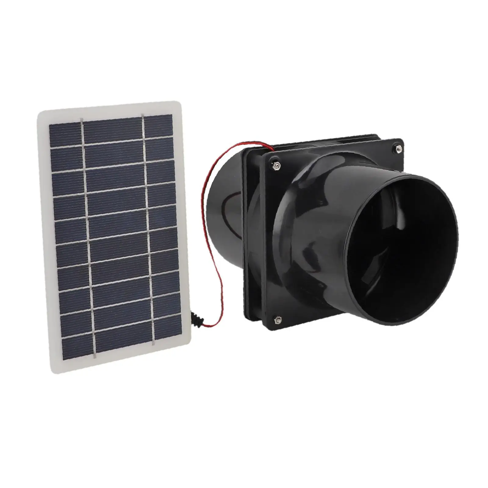 Solar Panel Powered Fan Ventilator DIY Cooling Ventilation Equipment Exhaust Fan for Greenhouse Outdoor Activities Camping