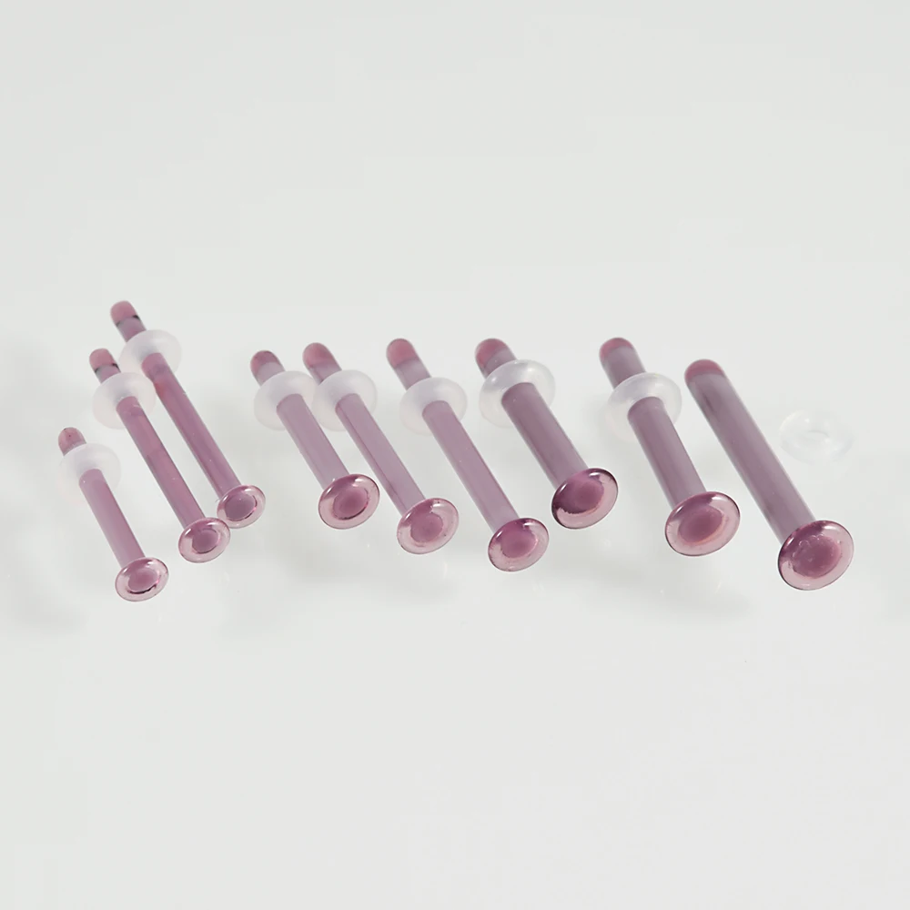 Transparent Colorful Glass Nose Studs, Allergy Preventing