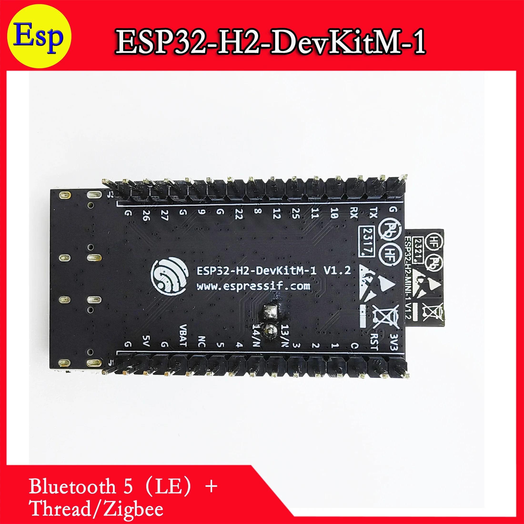 Imagem -05 - Zigbee Ble Flash Tecnologia Espressif Esp32-h2-devkitm1 Esp32 h2 Devkitm n4 4mb Esp32-h2-mini-1 n4 Esp32-h2