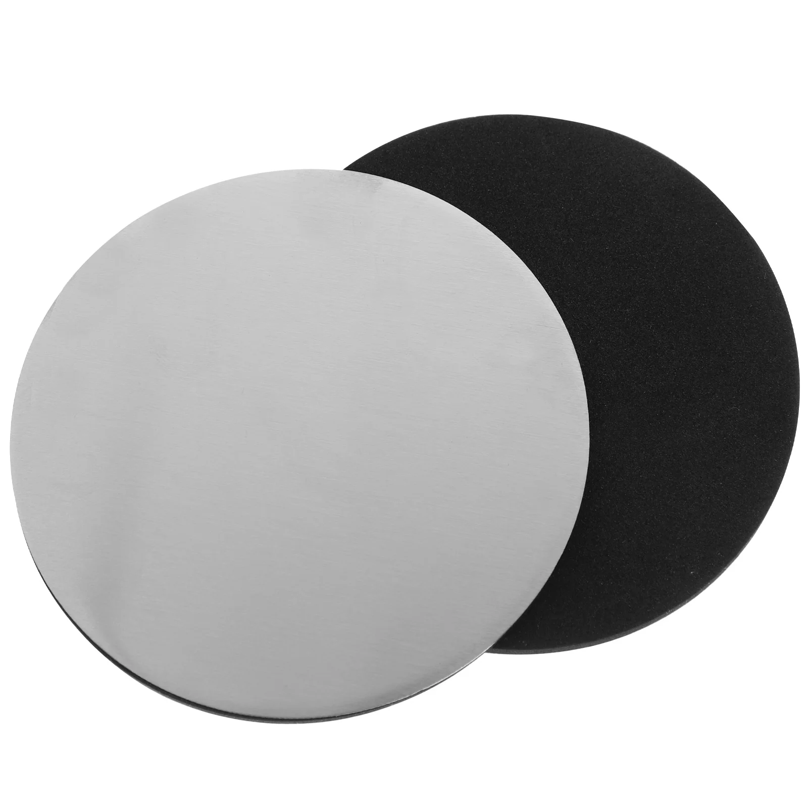 

5Pcs Stainless Steel Drink Coasters Non-Slip Oil Proof Round Cup Mats Reusable Heat Resistant Coaster Set for Kitchen