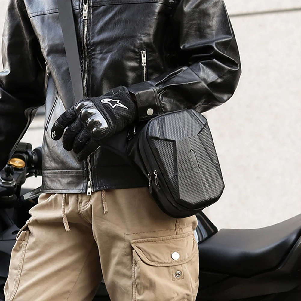 Bolsa de perna para motocicleta, bolsa de peito à prova d'água com alça removível para perna multifuncional para pesca, viagens ao ar livre