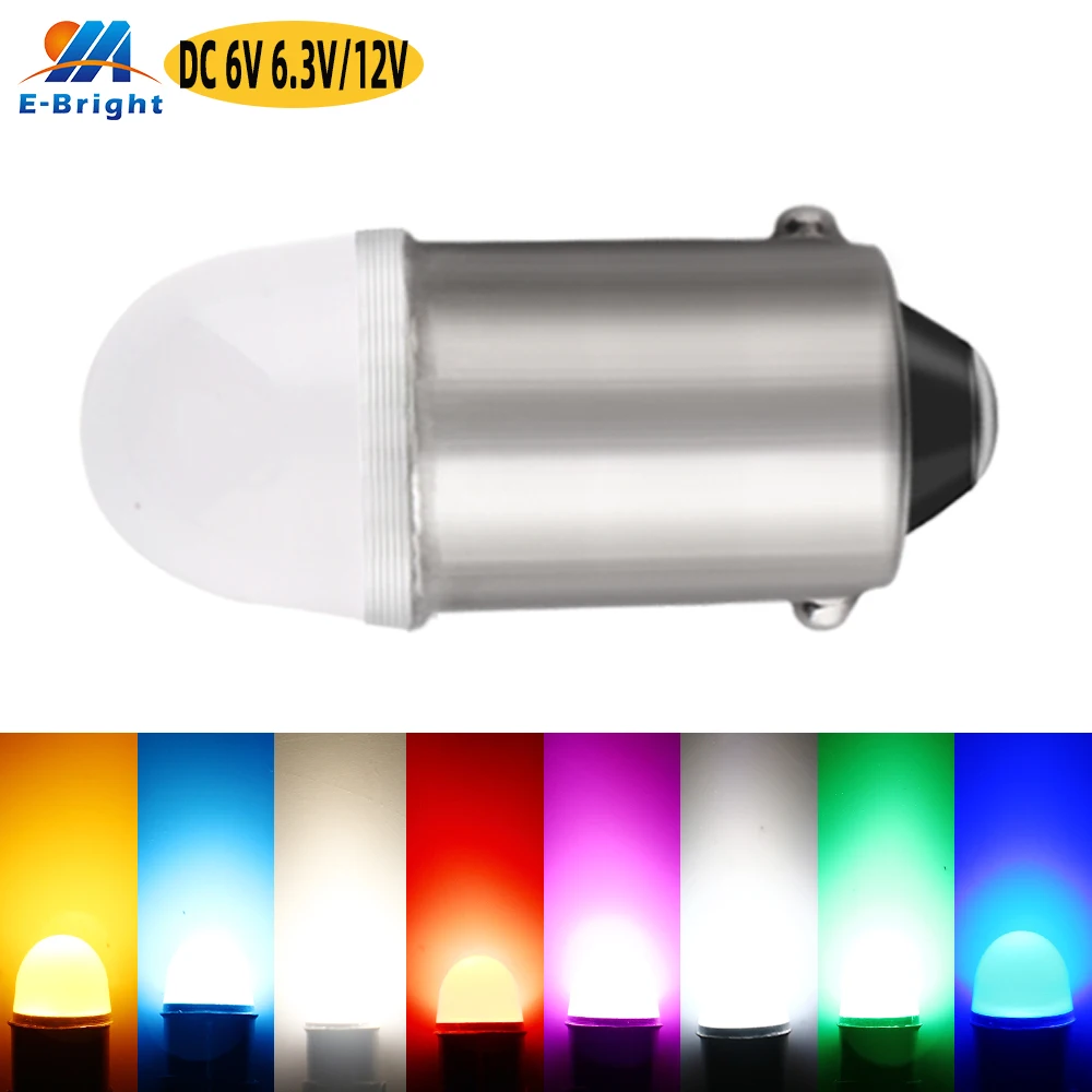 

4PCS DC 6V 6.3V 12V H6W T4W BA9S Foggy Len Bulb Flashlight Pinball Machine Toy Car Game Light Warm White Blue Amber Waterproof