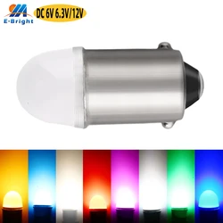 4PCS DC 6V 6.3V 12V H6W T4W BA9S Foggy Len Bulb Flashlight Pinball Machine Toy Car Game Light Warm White Blue Amber Waterproof