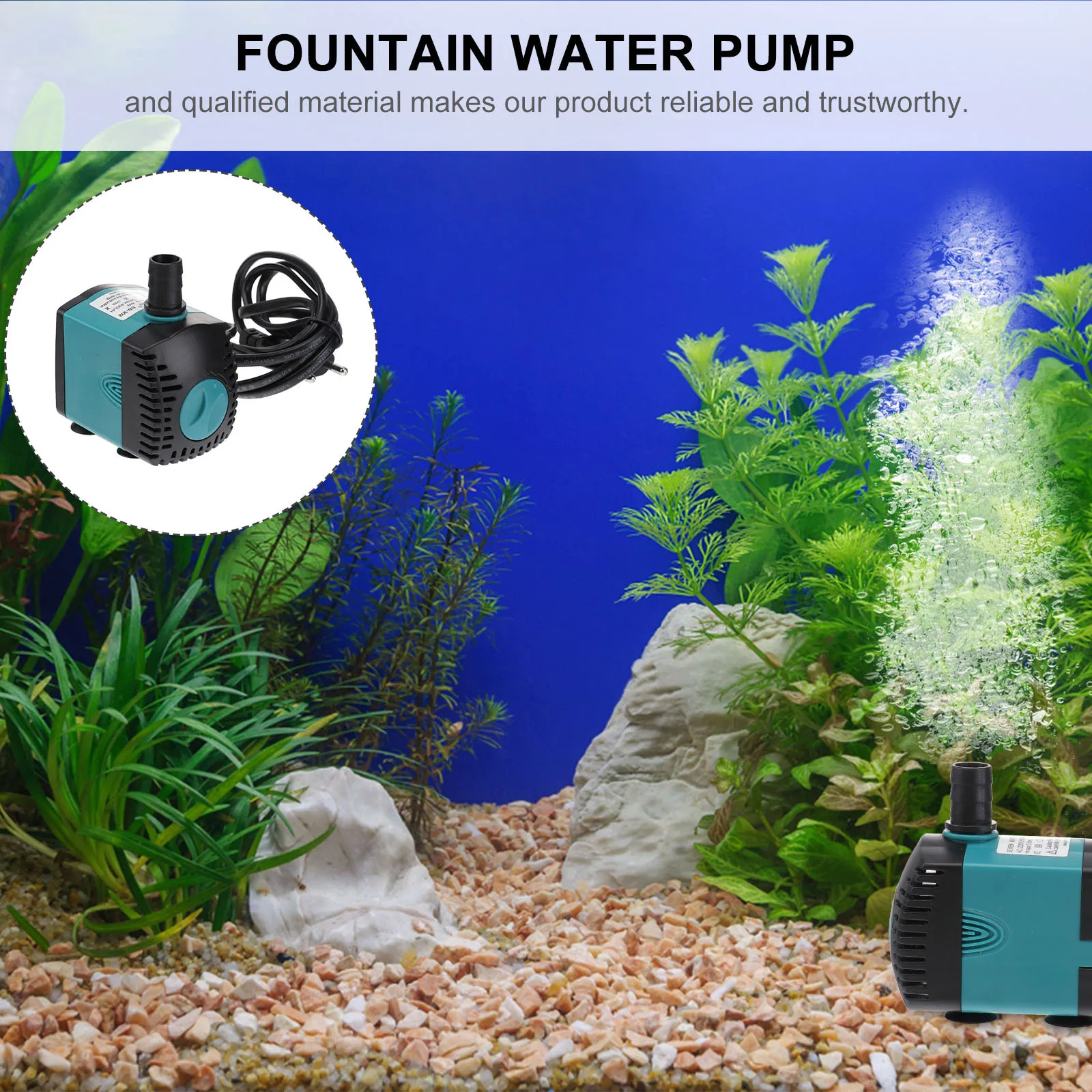 

1pc Small Submersible Pump For Aquarium Fish Pond Fountain Portable Eu Plug Energy Efficient Submersible Water Pump Quiet