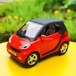 1/32 Smart Alloy Model Car Toys Diecast Metal With Sound & Light Pull Back Door Opend Simulation Mini Vehicle For Kids Toys Gift