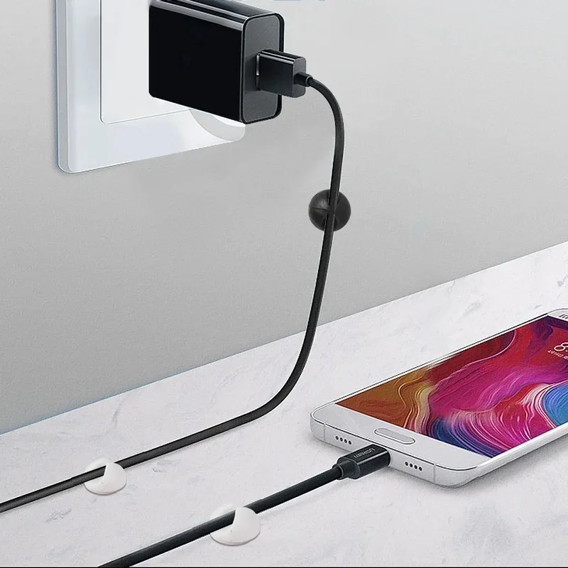 20PCS Round Cable Holder Self-adhesive Wire Winder Usb Cable Organizer Cable Menagment Desk in Home Office Car RXQ10