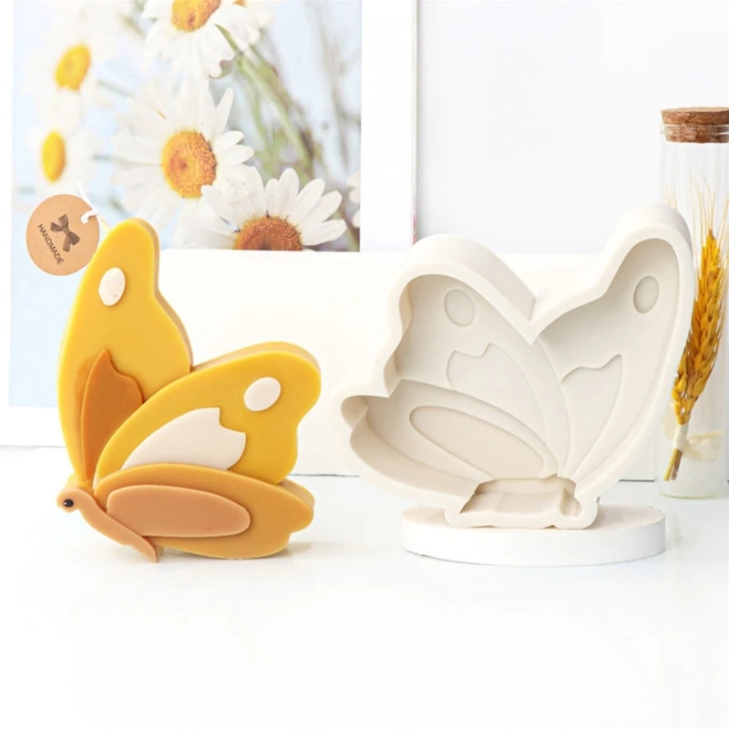 Flying Butterfly Soap Silicone Mold DIY Flat Animal Making Home Decor Butterfly Plaster Resin Mold Cake Decor