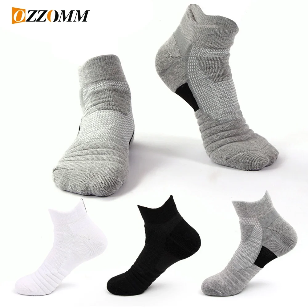 

1pair Men's Cotton Non-slip Yoga Socks With Grips Breathable Anti Skid Floor Socks For Pilates Gym Fitness