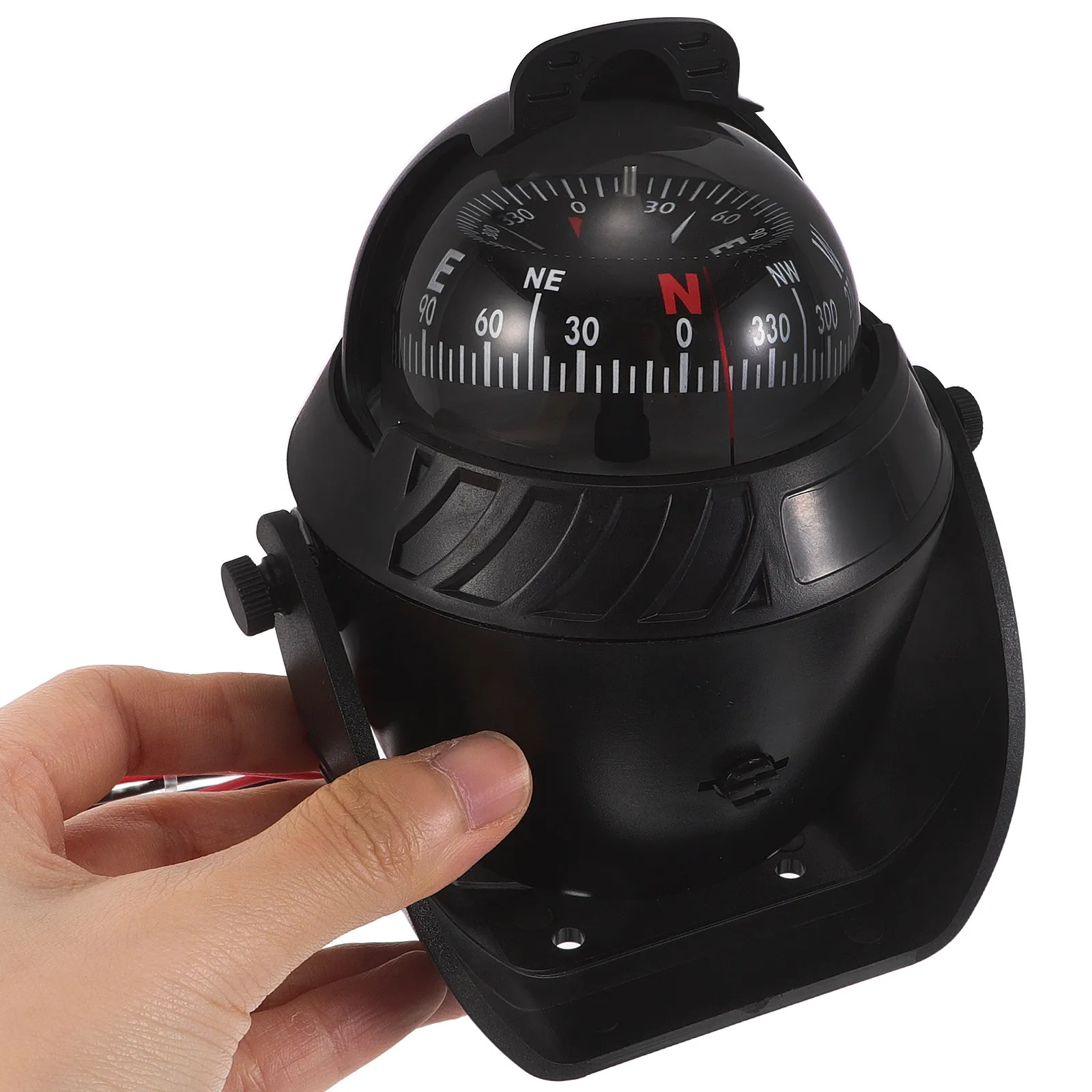 Dashboard Compass Car Boat Ball Waterproof Shockproof LED Light Night Navigation for Vehicles Outdoor Adventure