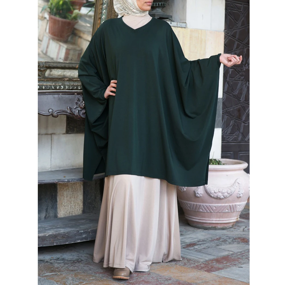 

Muslim Women Prayer Garment Loose Abaya Eid Ramadan Islamic Clothing One Piece Long Khimar Arabic Robe Caftan Abaya Tops Kaftan