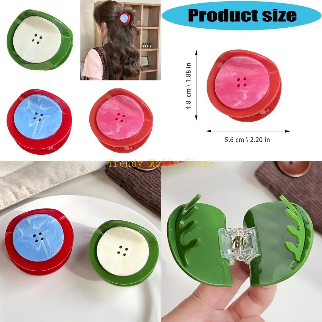 

N5KB Elegant Acrylic Hair Claw Clip for Women Fashionable Barrettes Secure Ponytail Holder for Daily Use and Wedding Party