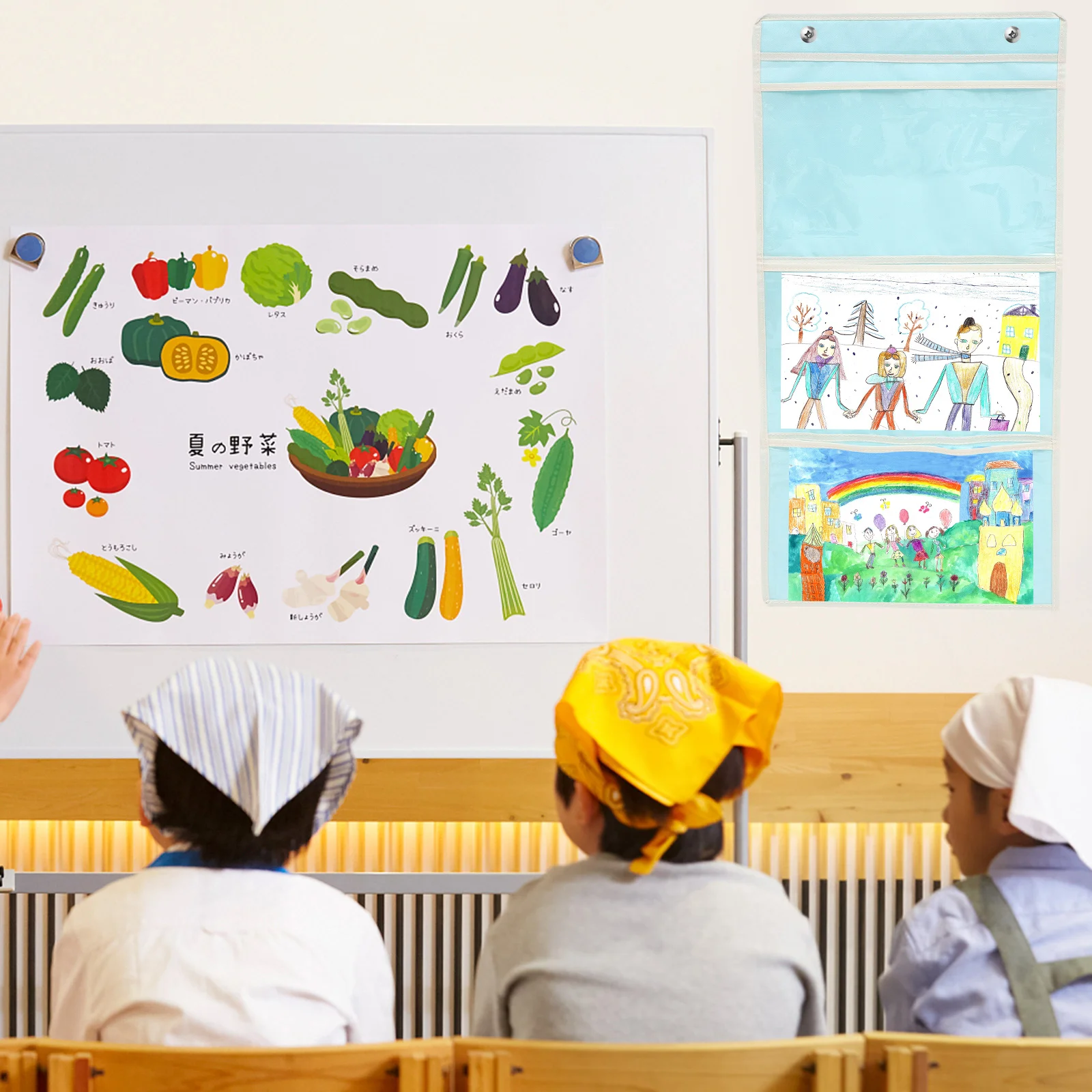 

Hanging Storage Bag for Paintings Transparent Surface Organizer Door Wall Hanging Multi-Compartment Display