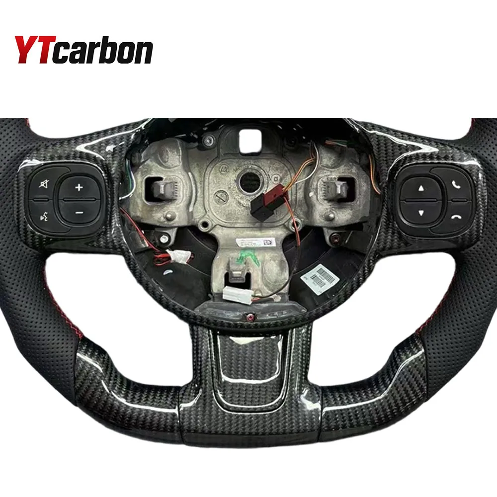 Customized LED Carbon Fiber Steering Wheel for Fiat Abarth 595 595C 695 695C 500 500C Interior Accessories