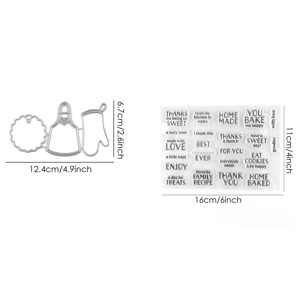 Treat Tag Bundles Clear Stamps And Metal Cutting Dies For DIY Craft Making Card Photo Album Scrapbooking Decoration