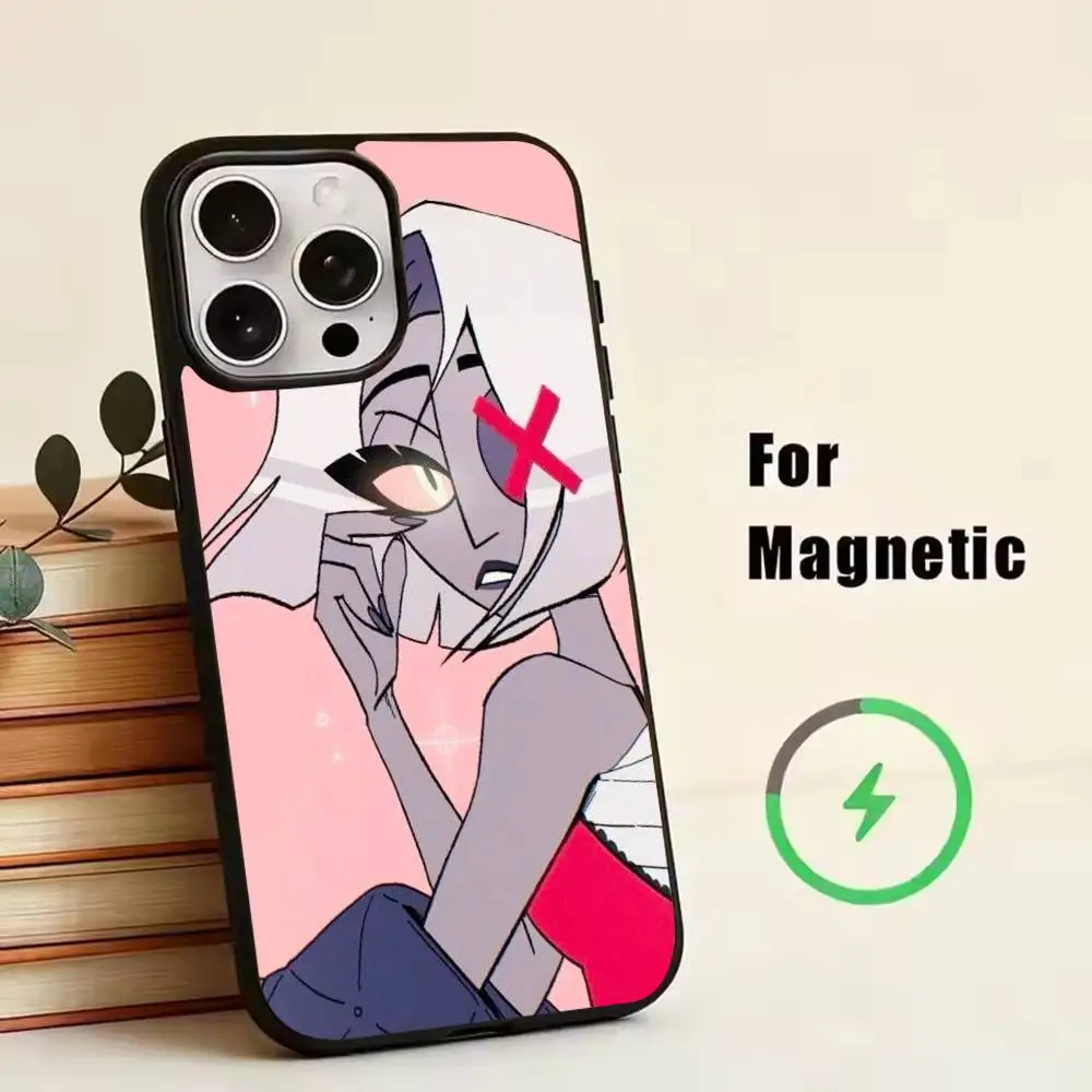 Anime Vaggie H-Hazbin H-Hotel Phone Case For iPhone 17,16,15,14,13,12,11Plus,Pro,Max for Magnetic Wireless Charging