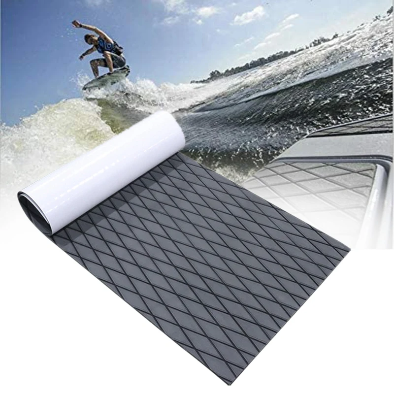 EVA Foam Faux Teak Boat Deck Mat Decking Sheet Yacht Flooring Anti Skid Mat Self Adhesive Vehicle Pad