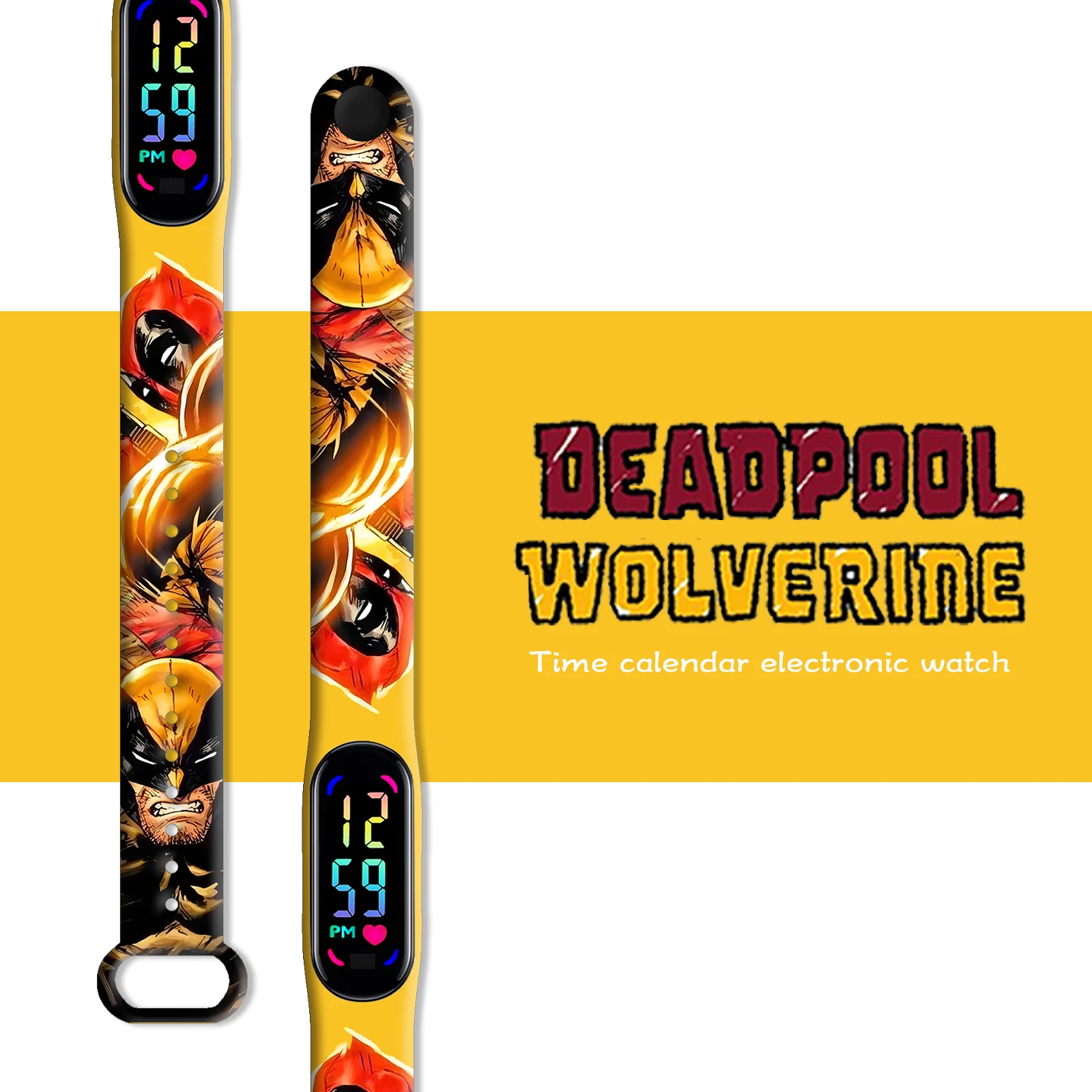 

Deadpool Iron Print Series Wristband for Xiaomi Mi Band 10 9 8 Wrist Strap Replaceable Bracelet for Mi Band 7 Smart Watchband
