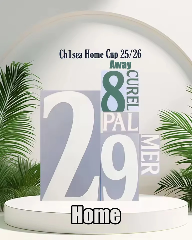 

New 2025/26 Che1sa Name and number CUP and PL Home 10 Pa1merr white iron on soccer name sets top AAAA quality 2026