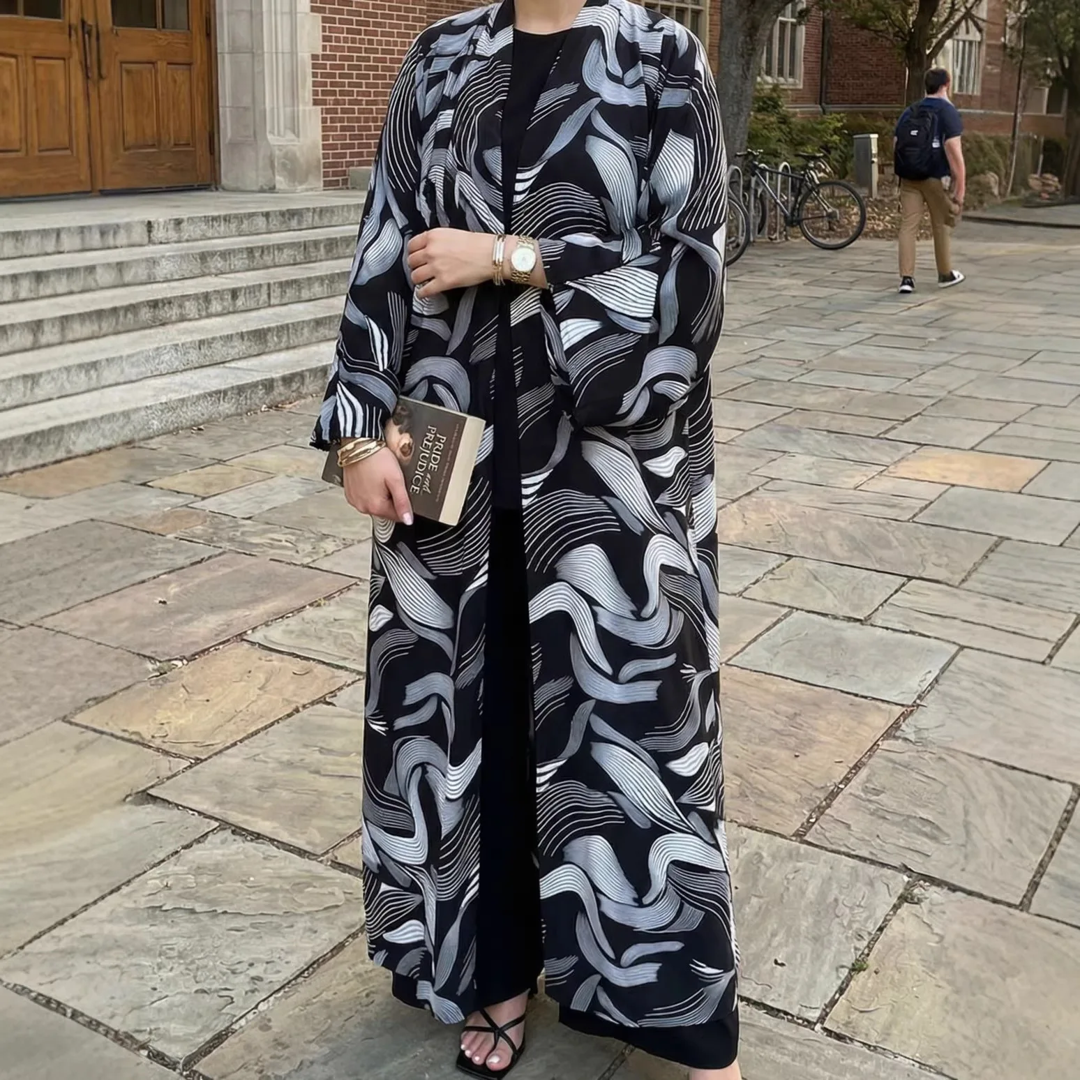

Print Dress Women Eid Abaya Party Long Dresses Jalabiya Cardigan Robe Ramadan Muslim Morocco Dubai Abayas Kaftan Islam Vestidos