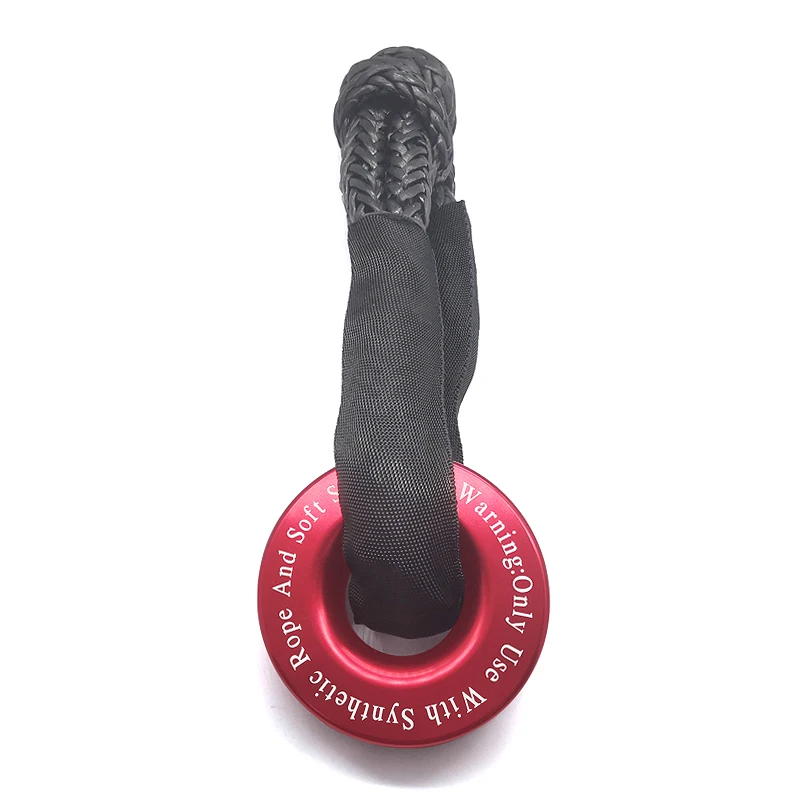 

Off-Road Vehicle Snatch Recovery Ring Winch with Soft Shackle Towing Pulley for ATV UTV SUV Truck - Durable Towing Accessory