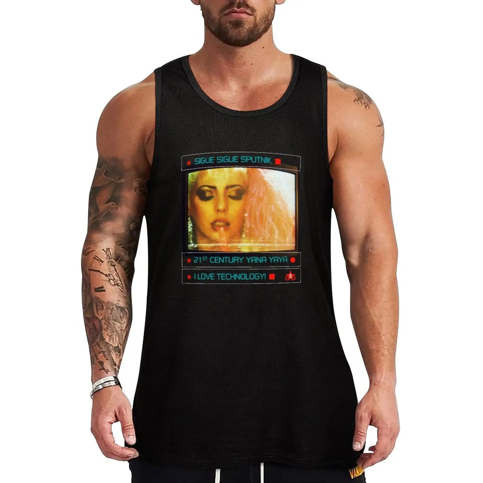 Sigue Sigue Sputnik - Camiseta sin mangas Yana Yaya del siglo XXI, camiseta sin mangas para entrenamiento en el gimnasio, camiseta deportiva de secado rápido sin mangas