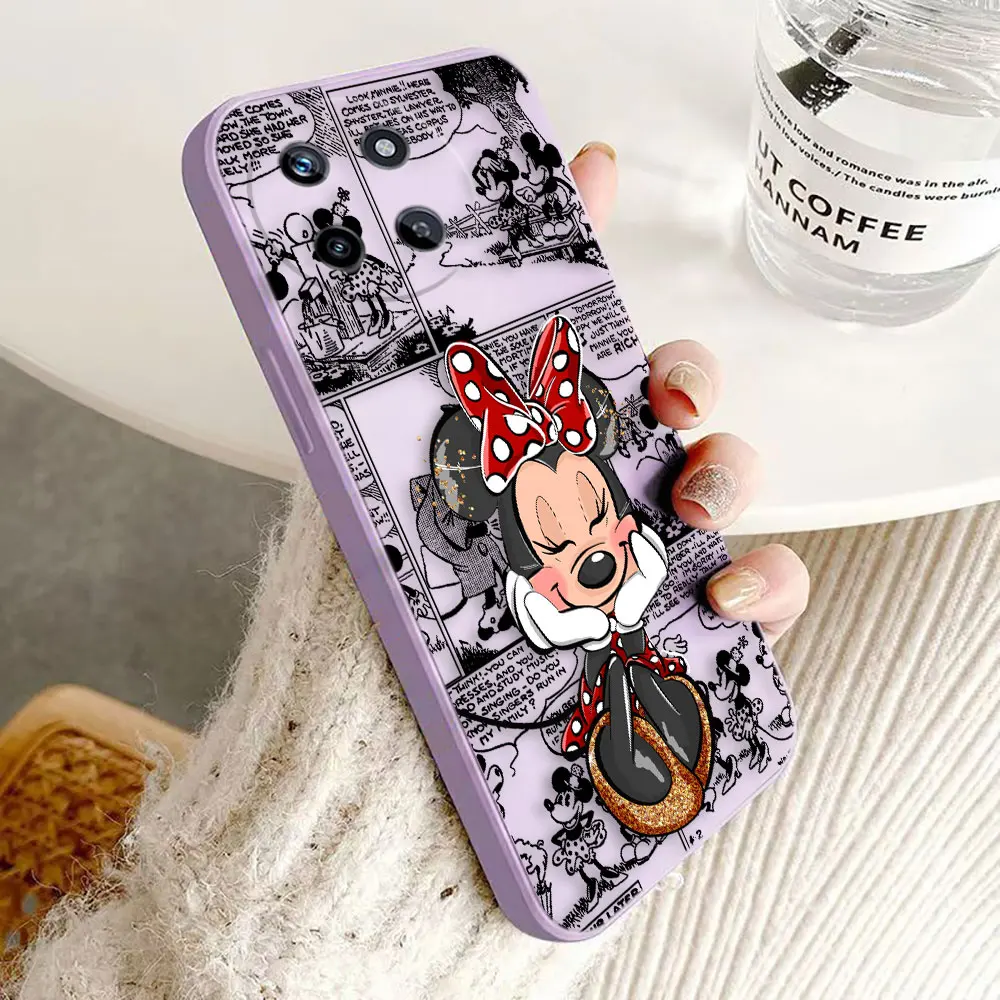 Disney Lovely Minnie Cover Phone Case For OPPO Realme 11 10 9 9I 8 8I 7 7I 6 5 PLUS 4G 5G Colour Silicone Case Funda Coque Shell