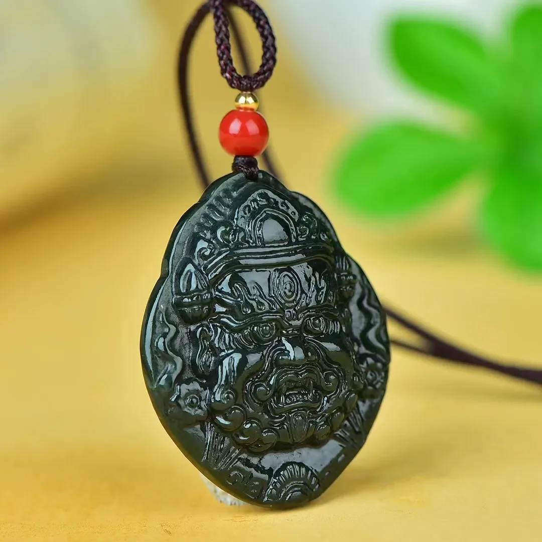 Zhong Kui pendant, sapphire lake water green Zhong Kui avatar pendant, men's and women's jewelry.