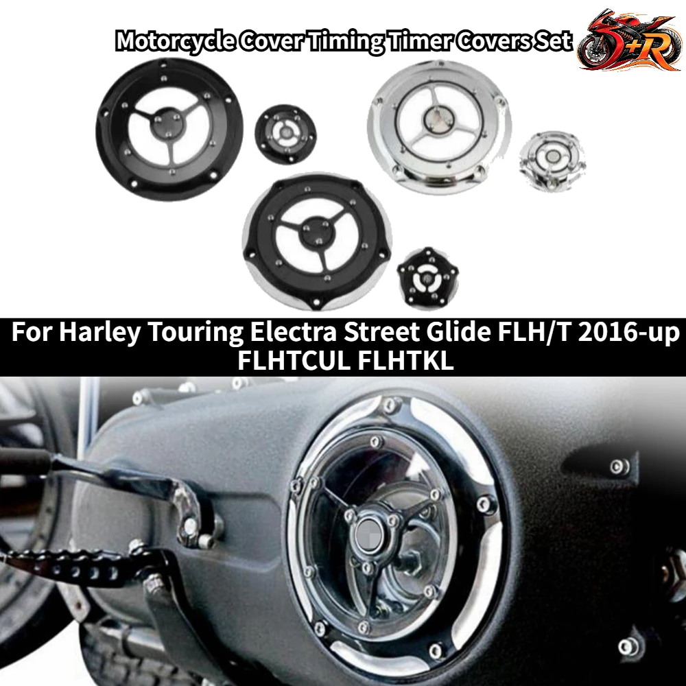 

For Harley Touring Electra Street Glide FLH/T 2016-up FLHTCUL FLHTKL Motorcycle CNC 5-Hole Derby Cover Timing Timer Covers Set